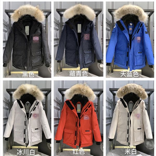 

canadian winter 08 goose down et expedition parka 4660m men''s medium and long work coat, Black