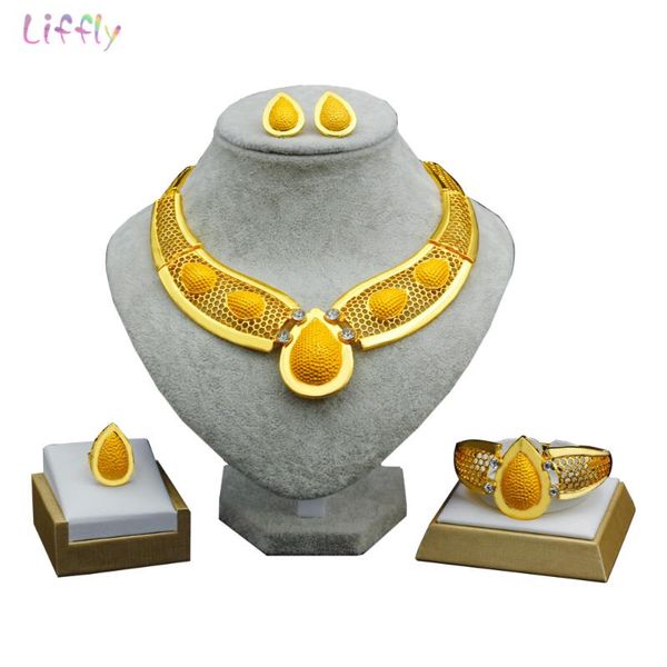 

earrings & necklace liffly luxury bridesmaid jewelry sets bridal wedding 24k gold set dubai for women, Silver