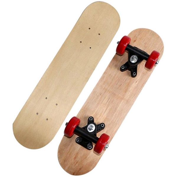 

skateboarding 4-wheel skateboard maple double-sided blank board long double rocker diy parts