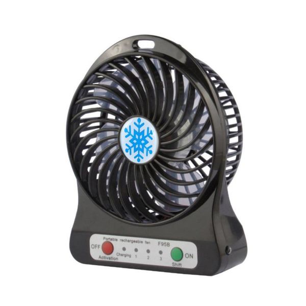 

electric fans portable air fan with battery mini usb for office computer led light rechargeable lapblades