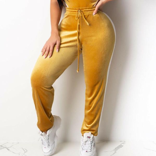 

women's pants & capris 2021 autumn pant womens slim sports leggings running gym workout striped fashion fitness stretch lace up trouser, Black;white