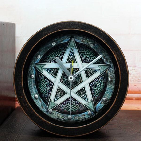 

desk & table clocks electronic clock retro european garden alarm mute simple lazy student bedside pvc 17 arrival