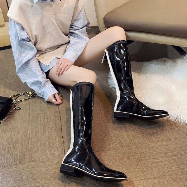 

boots women's knight 2021 spring black ladies' high and thin knee women shoes for