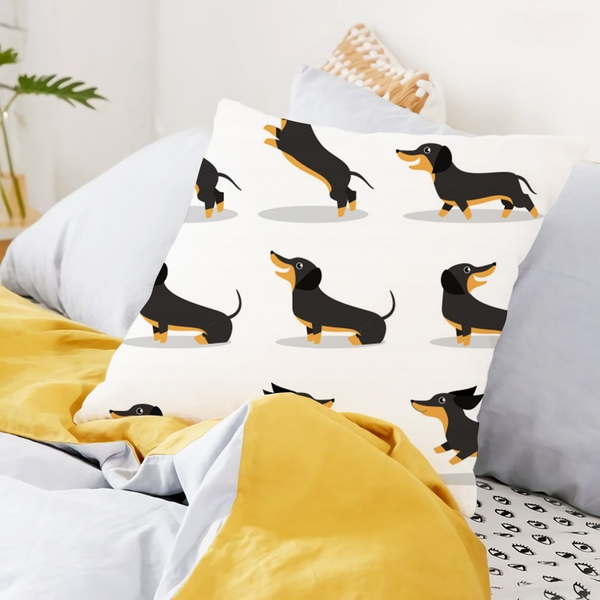 

cloocl cartoon pet dachshund dog pillows case 3d printed cushion removable pillow casual home decoration supplies pillowslip