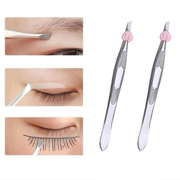 

eyebrow tools & stencils tweezer stainless steel beauty clip slant tip flat for trimming face hair removal