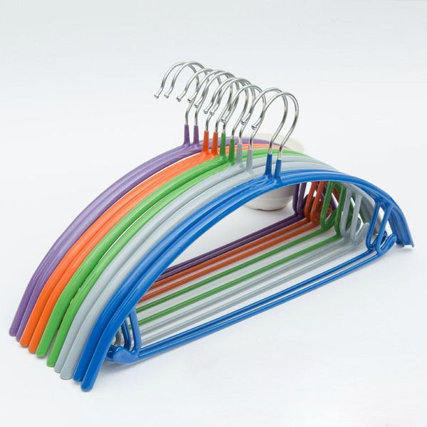 

hangers & racks 10pcs/lot 42cm anti-skid steel sheet hangers/multicolor