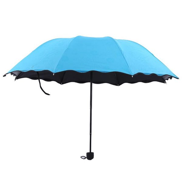 

umbrellas portable mini water encounter flowering sunny umbrella lady uv protection solid color sun windproof travel