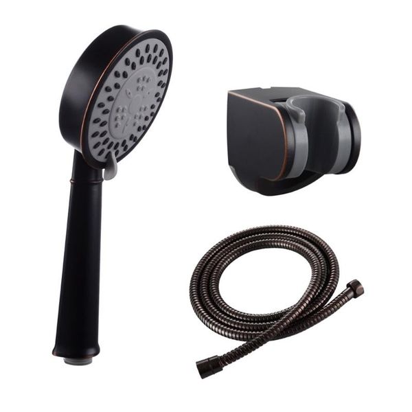 

bathroom shower heads three function handheld head with 2-meter extra long hose and bracket holder, oil rubbed bronze-