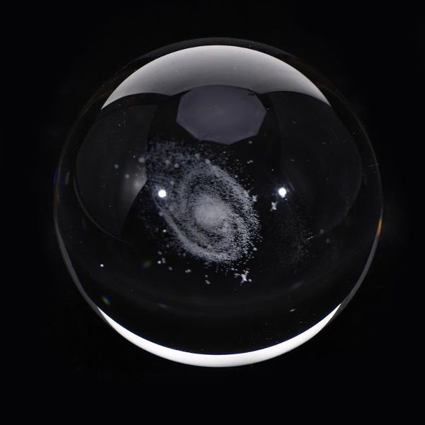 

novelty items 1pc crystal ornament engraved galaxy craft home decoration
