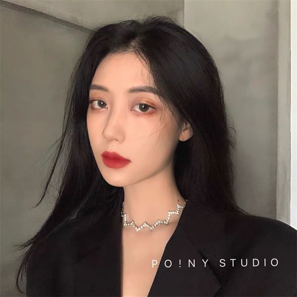 

super fairy zircon necklace with cool style and simple temperament, Black