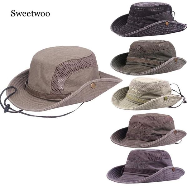 

outdoor hats fisherman hat fishing sunshade net hiking 2021 canvas packaging security, Black;white