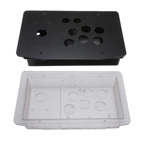 

game controllers & joysticks diy clear black arcade joystick replacement acrylic panel case handle kit sturdy construction easy to install