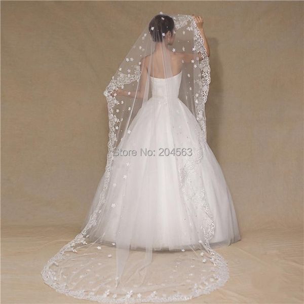 

bridal veils lace wedding veil long without comb, Black