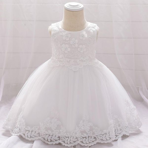 

girl's dresses handmade quality born sequins beading first birthday dress for baby girl clothes child infant white baptism, Red;yellow