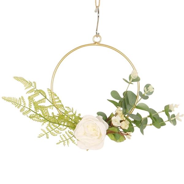 

floral hoop wreath minimalist fashion nordic style artificial hanging wedding wall window decoration decorative flowers & wreaths