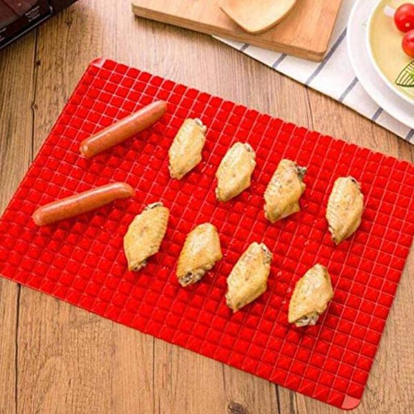 

tools & accessories 1pc non-stick bbq grill mat baking cooking grilling sheet heat resistance easily cleaned kitchen for party