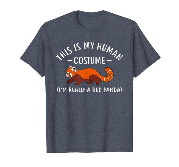 

this is my human costume i'm really a red panda t-shirt, White;black