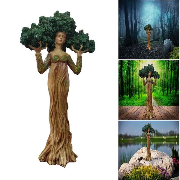 

garden decorations tree elf statue personalized resin crafts outdoor landscape decoration for home courtyard