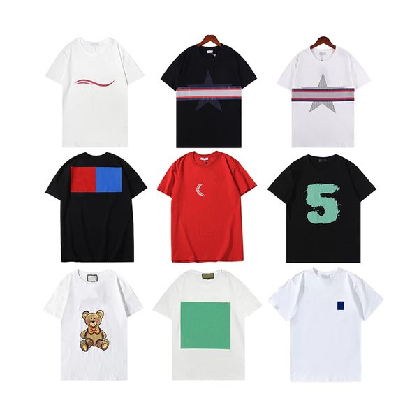 

22ss mens designer t shirts lattice printed stylist casual summer breathable men clothing women clothes men t-shirt letters tees, White;black