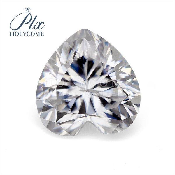 

loose gemstones vvs clarity heart cut 5.5x5.5mm colorless moissanite stones diamond, Black