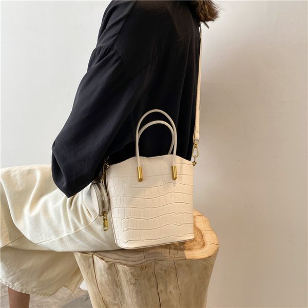 

messenger bagsstone niche 2021 women's fashion portable bucket simple messenger bag