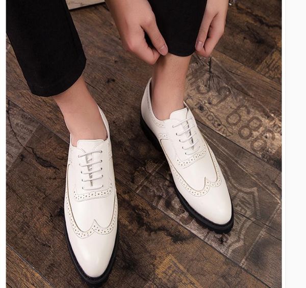 

men's shoes spring and autumn low heel pointed end @129, Black