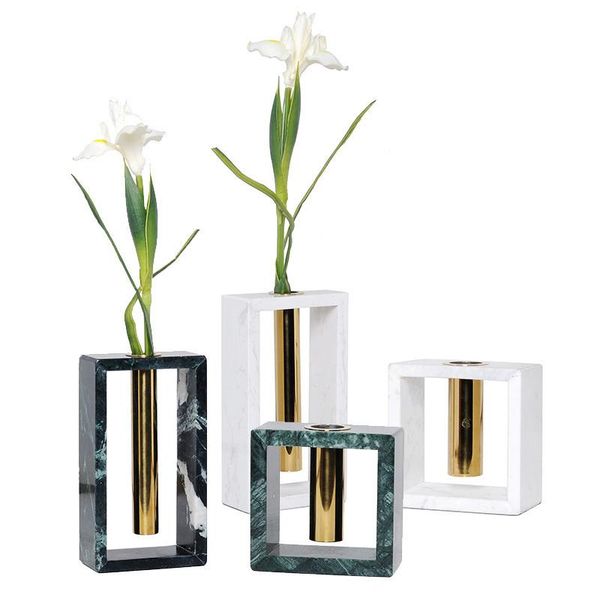 

vases metal marble vase chinese home decoration creative soft accessories