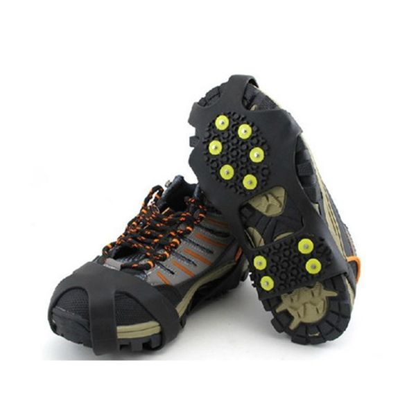 

cords, slings and webbing ice snow shoe rubber spikes anti slip 10-stud crampons stretch footwear gripper winter shoes boots walking fishing