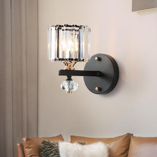 

wall lamps led crystal lamp living room modern background bedroom warm romantic light luxury bedside vanity