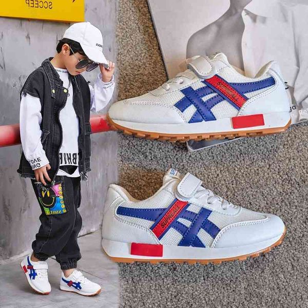 

children's 2021 spring new korean boys' sports shoes, Black;red