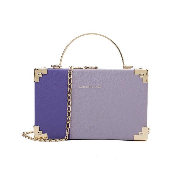 

evening bags 2021fashionable metal handle box design ladies party clutch bag purses and handbags women shoulder chain totes designer