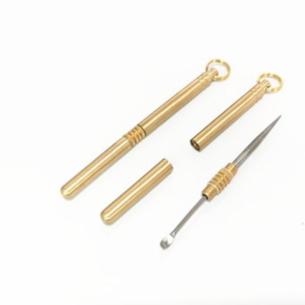 

forks multifunctional toothpick combination brass titanium alloy ear pick tool portable outdoor reusable fruit picks