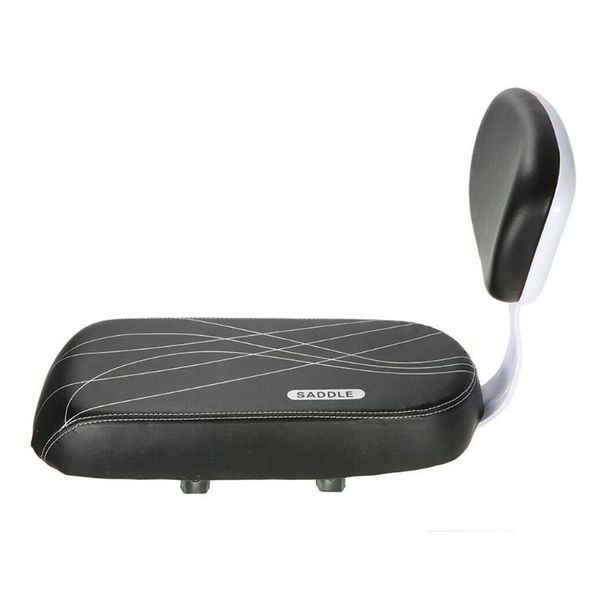 

bike saddles rear seat bicycle children back with backrest kids pu leather chair foam cushion