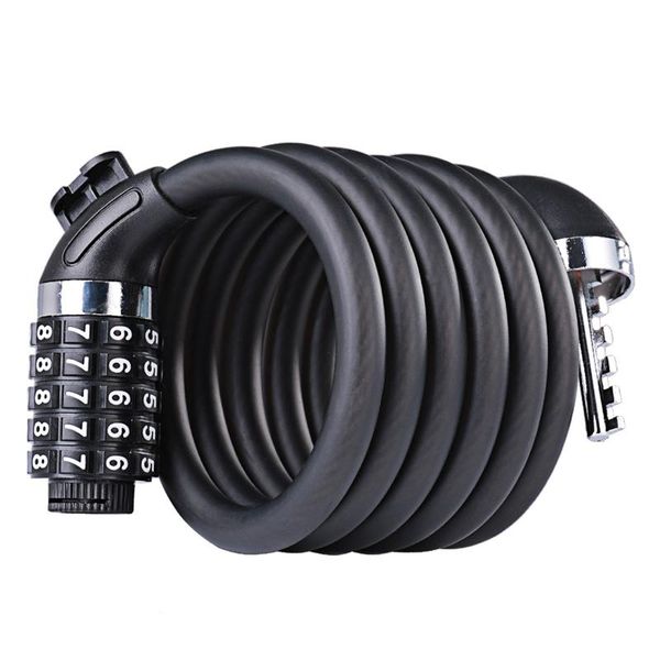 

bike locks cycling security password lock bicycle 5 letters code accessories combination coiled steel cable
