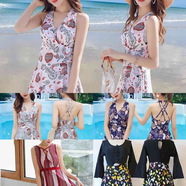 

covered baya student women's skirt one-piece flat meat angle small cht thin spring summer swimsuit conservative2021, White;black