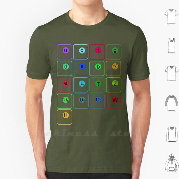 

men's t-shirts standard model of physics t shirt cotton diy print particle, White;black