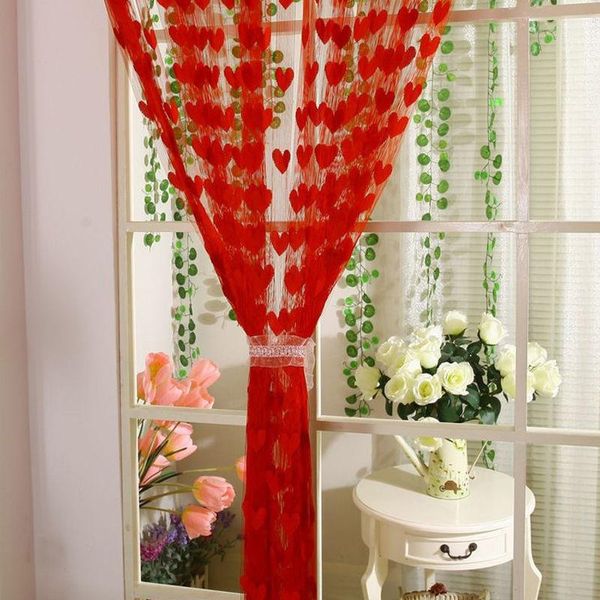 

curtain & drapes sweet heart tassel string door window room divider rod pocket