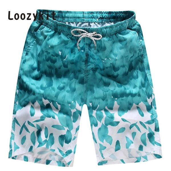 

men summer beach shorts printed low waist with pockets casual male drawstring loose 2021 running, Black;blue