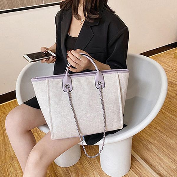 

outdoor bags female bag 2021 fashion large capacity trendy wild chain tote shoulder strong durable handbag