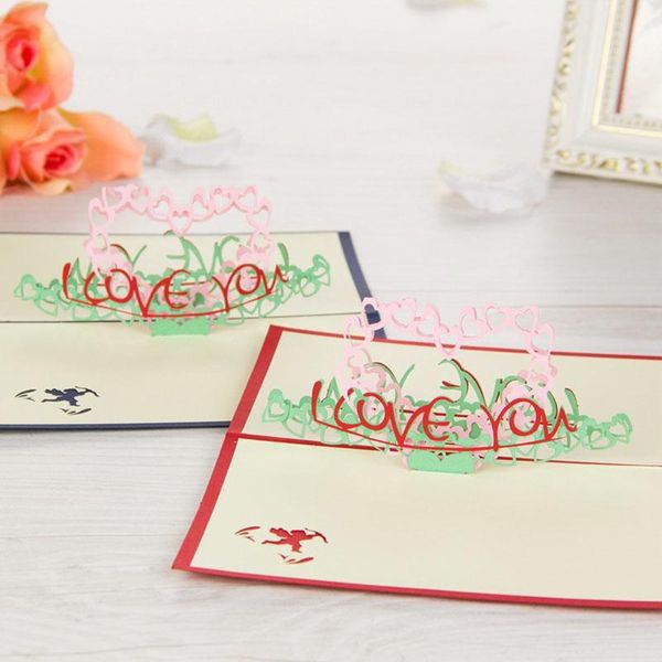 

greeting cards 3d laser cut handmade i love you paper invitation with envelope valentine's day wedding thanksgiving gift