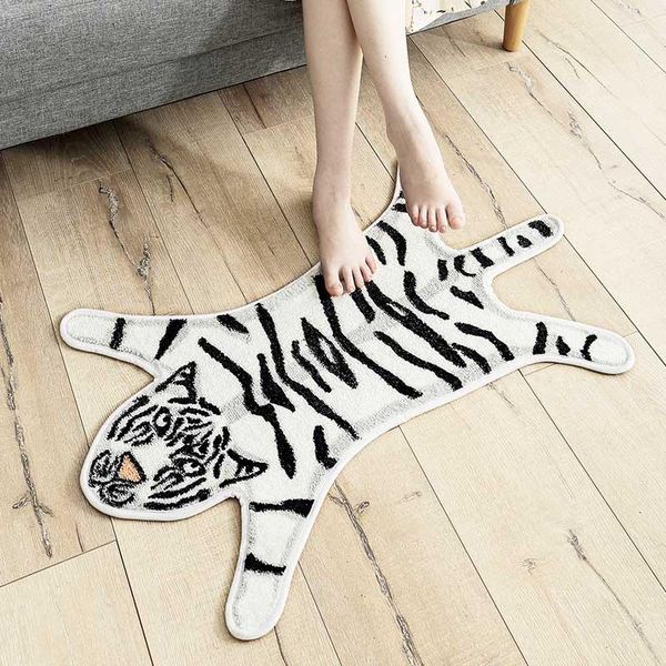 

carpets animal leopard printed rug tiger panda non-slip animals print carpet for home livingroom door mat suck water bath mats