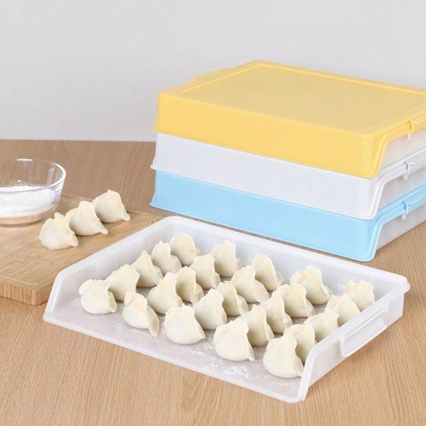 

storage bottles & jars dumpling refrigerator single-layer box plastic container kitchen case holds up 25 dumplings food