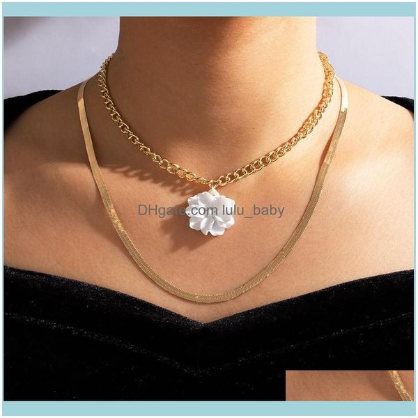 

chains necklaces & pendants jewelrychains women necklace bohemian leaf pendant for trendy sieve sier color alloy metal multilayer chain part, Silver
