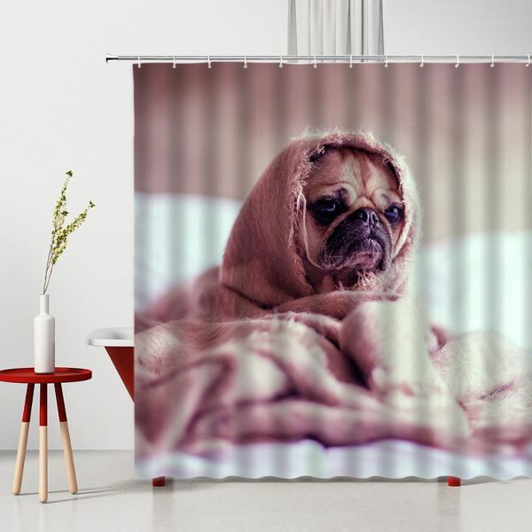 

shower curtains bathroom curtain set with hooks dog quilt waterproof decoration polyester fabric household items