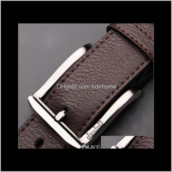 

belts & aessories drop delivery 2021 cowskin genuine leather men fashion mens belt for jeans male pin buckle cintos mascul, Black;brown