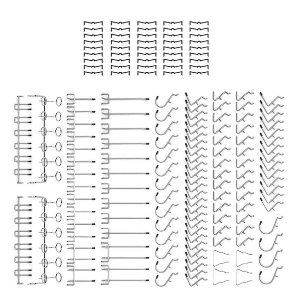 

hooks & rails 165 piece pegboard hooks,pegboard accessories,pegboard assortment for organizing various tools