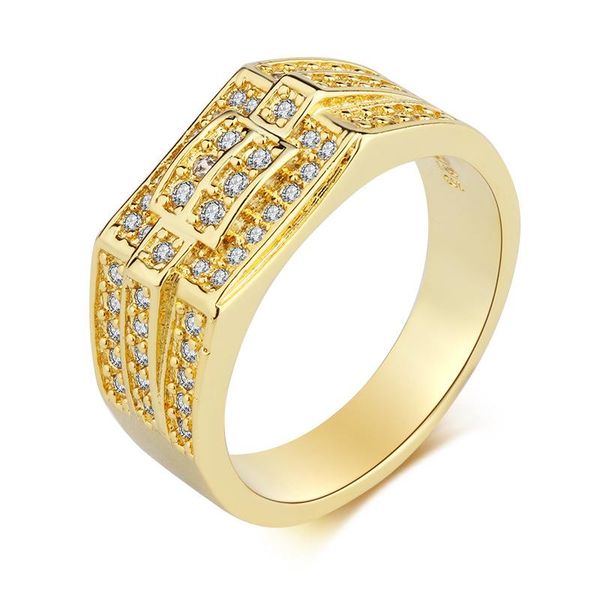 

wedding rings punk micro pave cubic zirconia big 18krgp gold color boss women men cz engagement unique bagues full size, Slivery;golden
