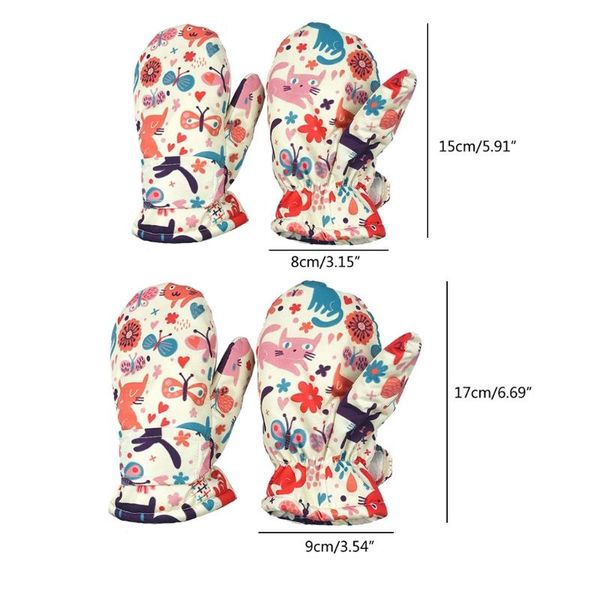 

children's mittens winter windproof full finger glove baby mitten wrapped warm for kid outdoor riding p31b, White