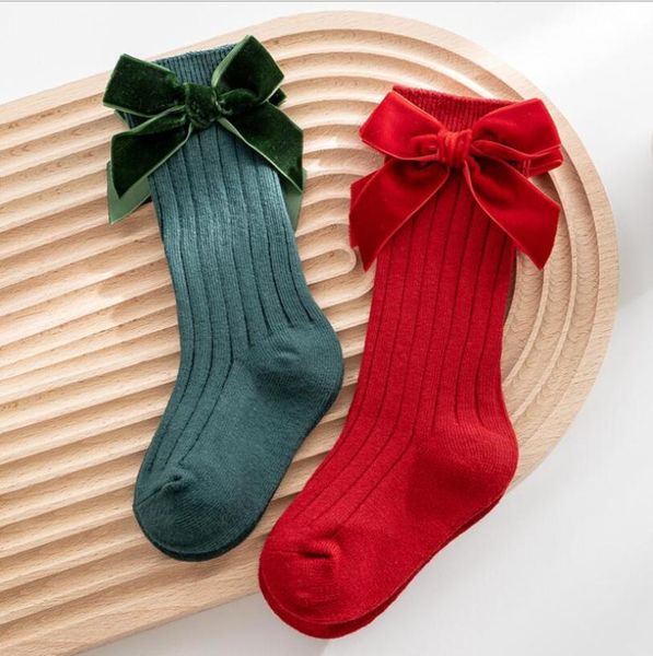 

socks born baby girl big bowknot knee for infant kids spring fall fashion bow princess christmas gift, Pink;yellow