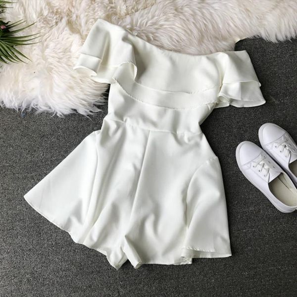 

clothes summer elegant overalls women rompers casual lace party short playsuit female zt2023, Black;white
